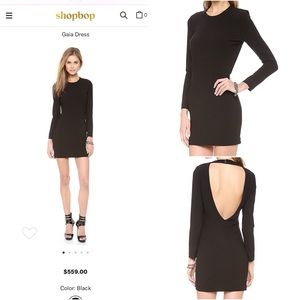 IRO Gaia Long Sleeve Little Black Dress